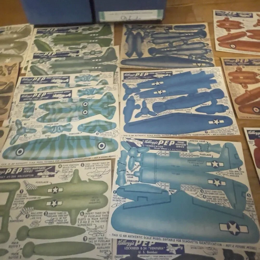 1944 Kellogg’s PEP Model War Plane Series Complete 26 Plane Collection WWII